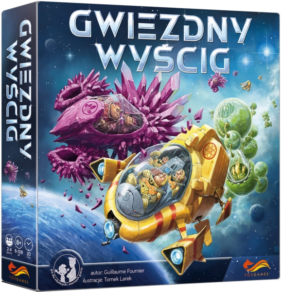 GRA PLANSZOWA GWIEZDNY WYŚCIG KARTY BLEF ŻETONY