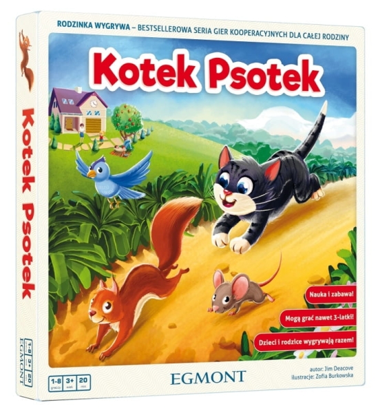 GRA DLA DZIECI KOTEK PSOTEK UCIECZKA WSPÓŁPRACA