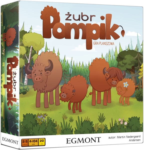 GRA PLANSZOWA ŻUBR POMPIK PAMIĘCIOWA LOGICZNA DLA DZIECI