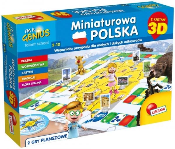 GRA PLANSZOWA MINIATUROWA POLSKA ZABYTKI GEOGRAFIA