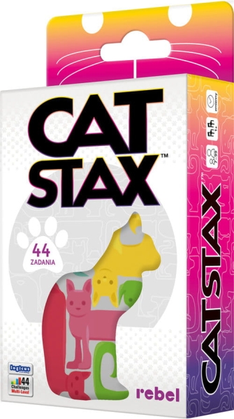 GRA LOGICZNA CAT STAX ŁAMIGŁÓWKA UKŁADANKA KOTY 