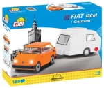 COBI 24591. CARS. FIAT 126P + PRZYCZEPA KEMPINGOWA