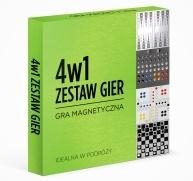 4W1 ZESTAW GIER GRA MAGNETYCZNA SZACHY WARCABY TRYKTRAK CHIŃCZYK