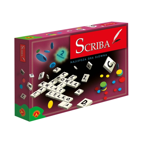 GRA SCRIBA NAJLEPSZA GRA SŁOWNA SCRABBLE LITERY