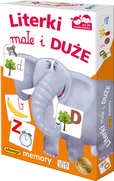 GRA EDUKACYJNA LITERKI MAŁE I DUŻE MEMORY KAFELKI