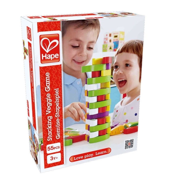 GRA WARZYWNA WIEŻA JENGA ZRĘCZNOŚCIOWA DLA DZIECI