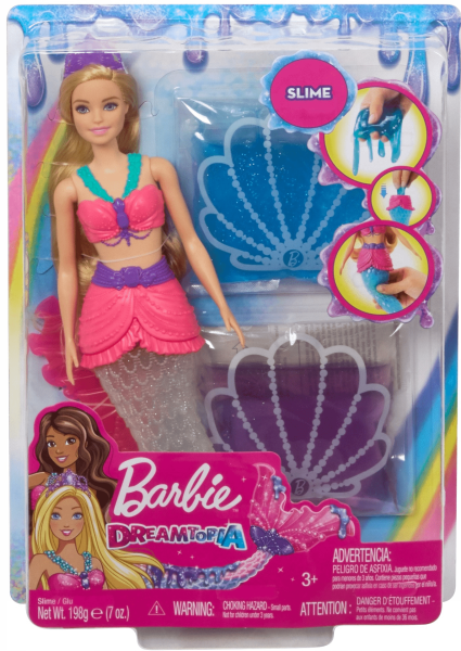 BARBIE DREAMTOPIA. GKT75. SYRENA, BROKATOWY SLIME