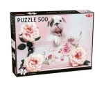 PUZZLE PUPPY AND ROSES 500 ELEMENTÓW