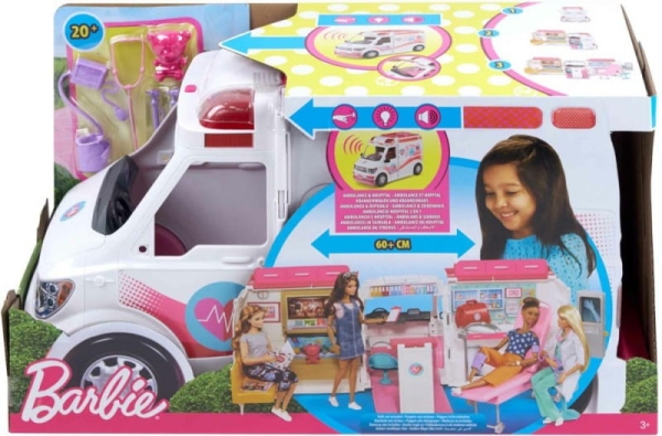 BARBIE. FRM19 KARETKA. MOBILNA KLINIKA + AKCESORIA