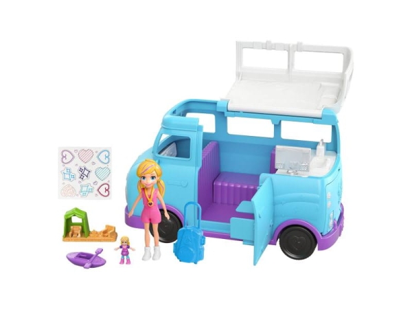 POLLY POCKET FTP74 BIWAKOWY KAMPER + AKCESORIA