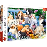 PUZZLE 1000 ELEMENTÓW PSY W OGRODZIE TREFL