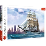 PUZZLE 500 ELEMENTÓW ŻAGLOWIEC NA TLE CHICAGO  