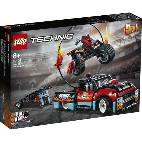LEGO TECHNIC 42106 FURGONETKA I MOTOCYKL KASKADERSKI