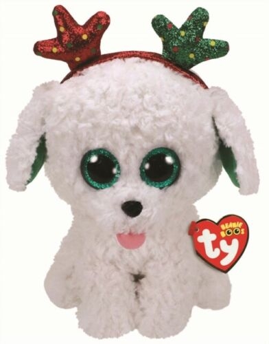 TY BEANIE BOOS PIES Z JELENIMI ROGAMI 15 CM