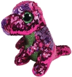 TY FLIPPABLES. DINOZAUR CEKINOWY STOMPY, 15 CM