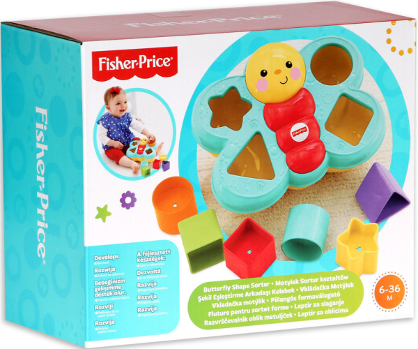 FISHER-PRICE. CDC22 MOTYLEK, SORTER KSZTAŁTÓW