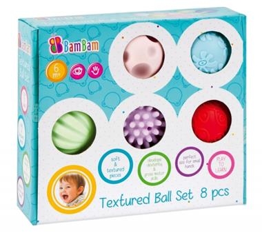 ZESTAW KUL SENSORYCZNYCH 8 SZTUK BAMBAM 428312