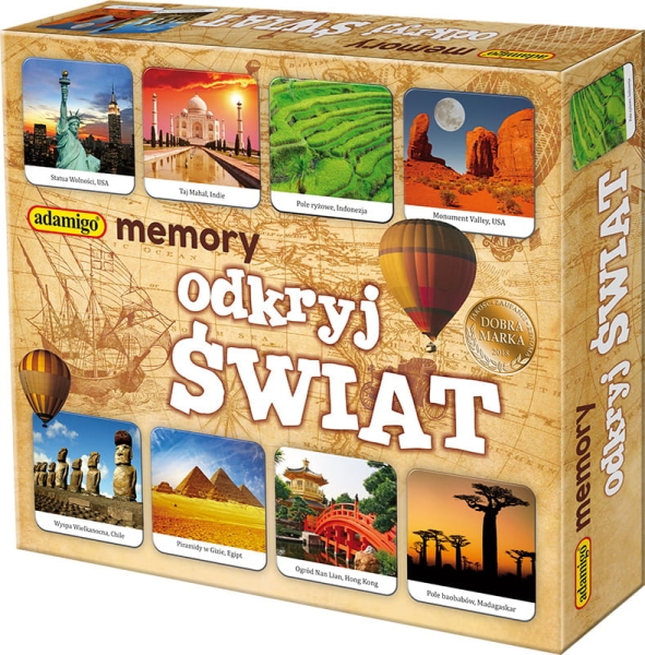ODKRYJ ŚWIAT ADAMIGO MEMORY GRA PAMIĘCIOWA