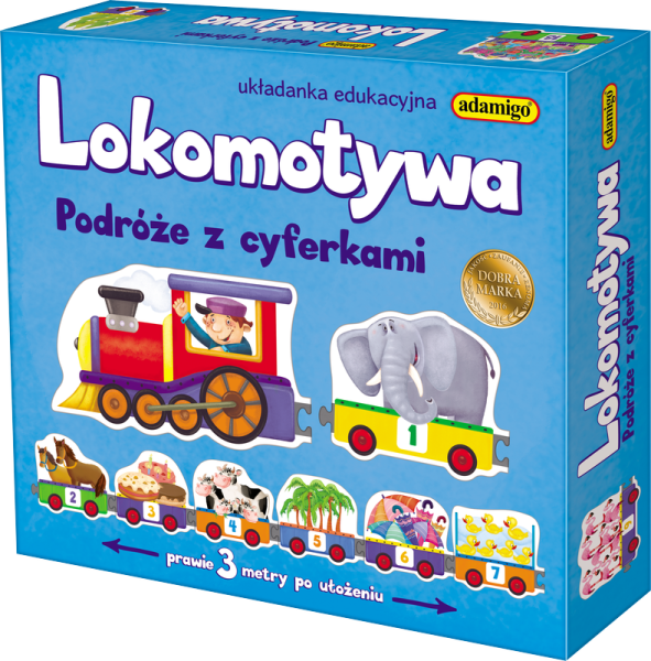 LOKOMOTYWA PODRÓŻE Z CYFERKAMI GRA EDUKACYJNA