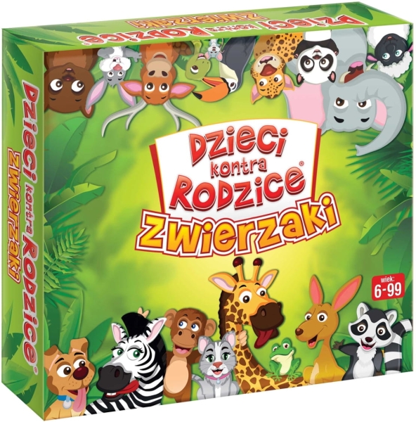 DZIECI KONTRA RODZICE ZWIERZAKI GRA EDUKACYJNA