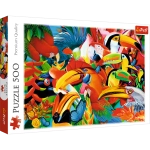 PUZZLE 500 EL KOLOROWE PTAKI TREFL
