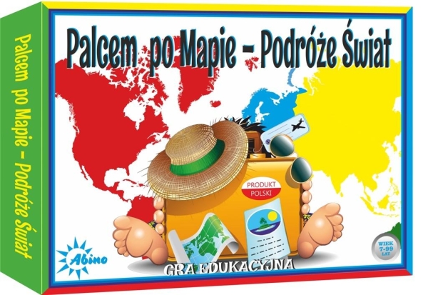 PALCEM PO MAPIE ŚWIAT ABINO GRA EDUKACYJNA