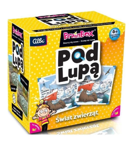 BRAINBOX POD LUPĄ ŚWIAT ZWIERZĄT GRA ZNAJDŹ RÓŻNICE