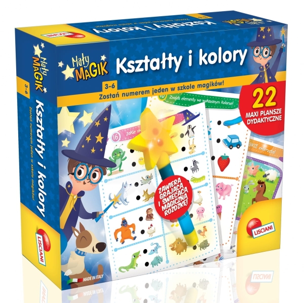 MAŁY MAGIK KSZTAŁTY I KOLORY GRA EDUKACYJNA