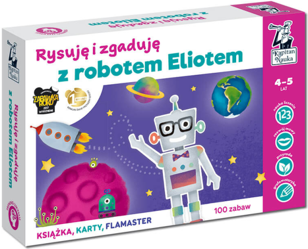 KAPITAN NAUKA RYSUJĘ I ZGADUJĘ Z ROBOTEM ELIOTEM