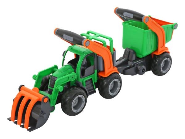 GRIPTRUCK TRAKTOR-ŁADOWARKA Z NACZEPĄ W SIATCE