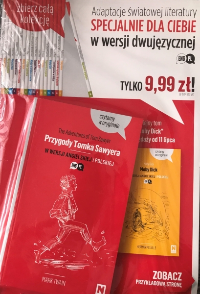 PRZYGODY TOMKA SAWYERA MARK TWAIN WERSJA ANG I PL 
