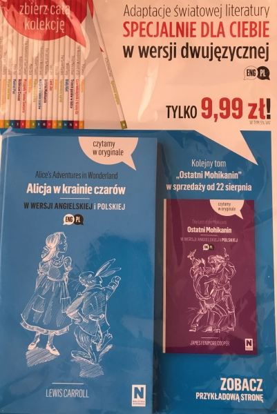 ALICJA W KRAINIE CZARÓW LEWIS CARROLL WERSJA ANG I PL   