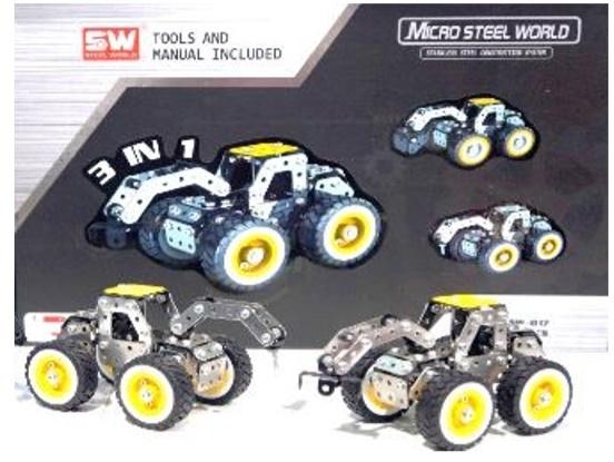 TRAKTOR METAL 3W1 DO SKRĘCANIA 279 ELEMENTÓW