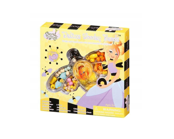 KORALIKI DELUXE WOODEN BEADS PSZCZÓŁKA