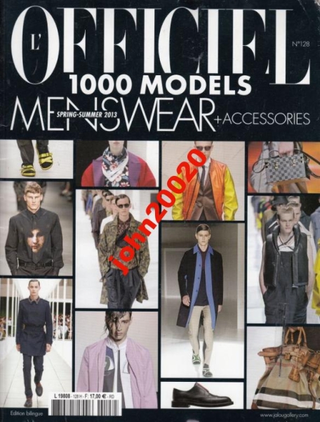 L'Officiel 1000 MODELS MENS WEAR N 128.SEPTEMBER