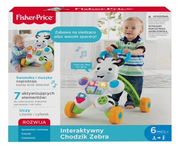 FISHER-PRICE DPL53 INTERAKTYWNY CHODZIK ZEBRA