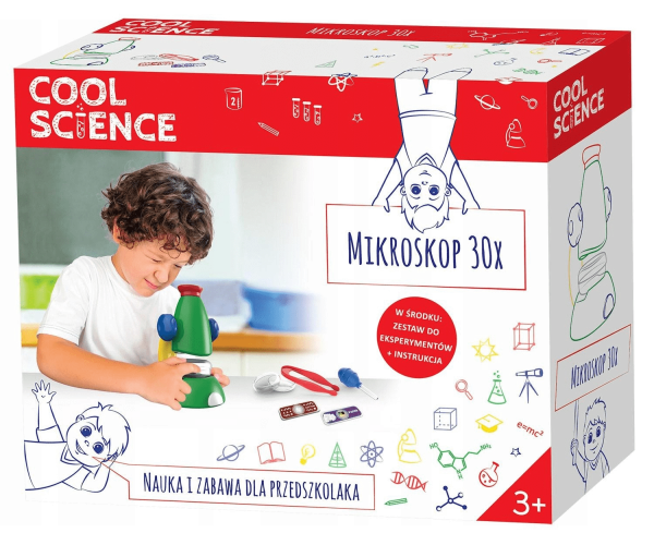 COOL SCIENCE MIKROSKOP 30X ZABAWKA EDUKACYJNA