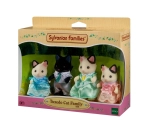 SYLVANIAN FAMILIES RODZINA KOTKÓW Z CZARNYM USZKIEM FIGURKI