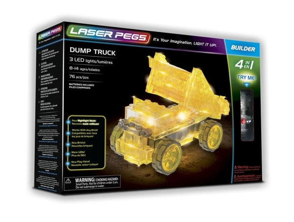 KLOCKI LASER PEGS 4 W 1 DUMP TRUCK