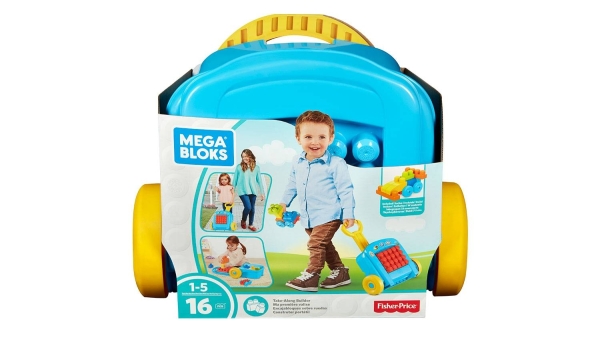 FISHER-PRICE MEGA BLOCKS MOBILNA WALIZECZKA Z KLOCKAMI 16 ELEMENTÓW
