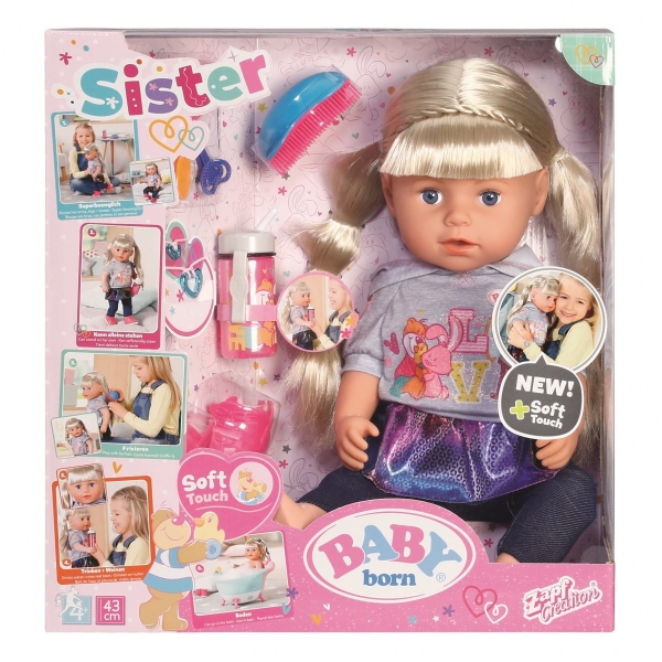 BABY BORN INTERAKTYWNA SIOSTRZYCZKA BLONDYNKA