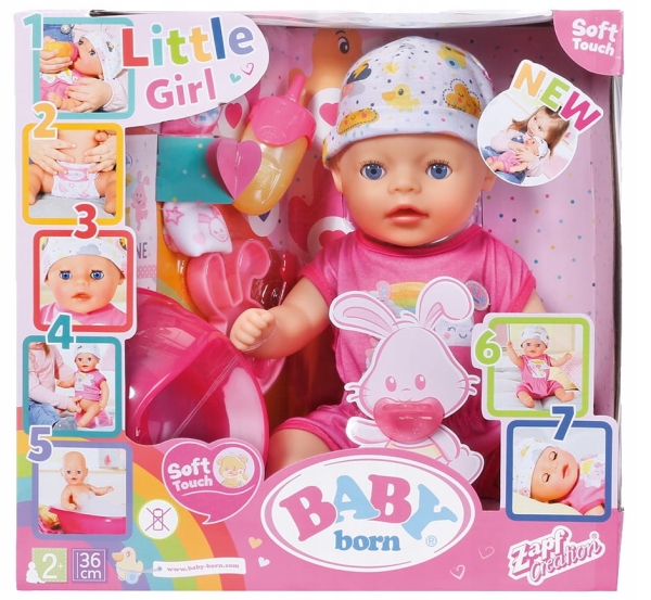 BABY BORN LITTLE GIRL LALKA INTERAKTYWNA DZIEWCZYNKA 36 CM
