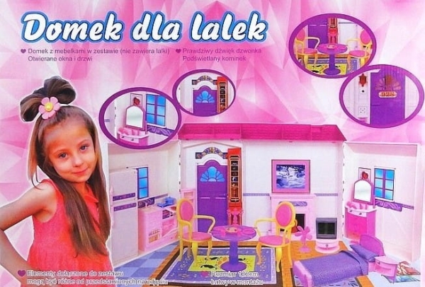 DOMEK DLA LALEK Z AKCESORIAMI