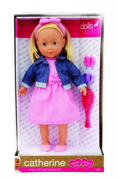LALKA 41 CM CATHERINE JASNE WŁOSY