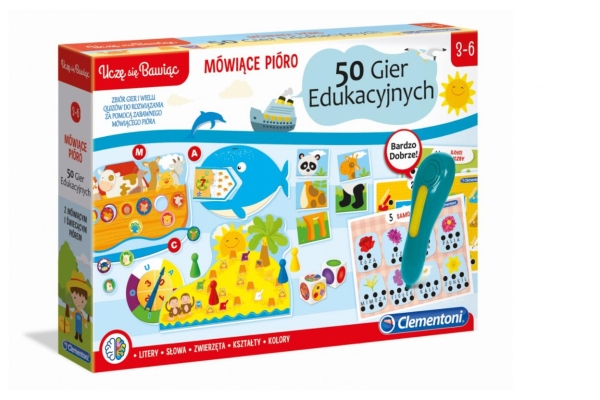  MÓWIĄCE PIÓRO 50 GIER EDUKACYJNYCH GRA PLANSZOWA 