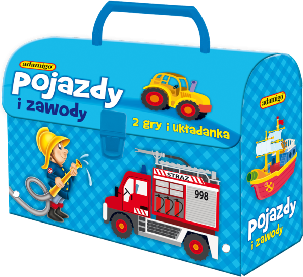 KUFEREK POJAZDY I ZAWODY GRA PLANSZOWA