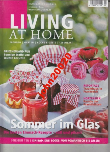 7/2009 LIVING AT HOME.WOHNEN GARTEN KUCHE GASTE