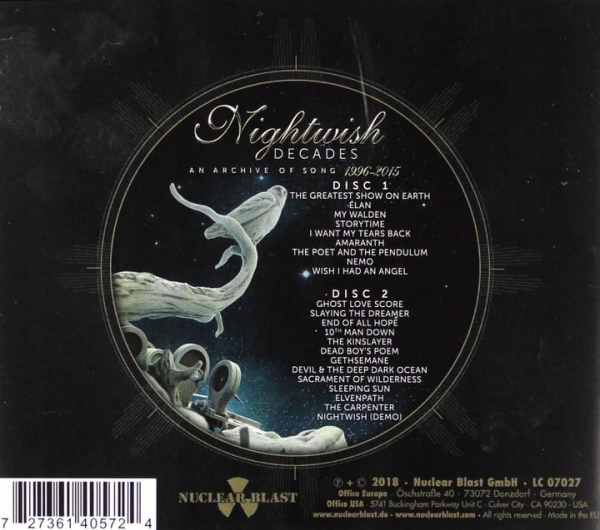 DECADES BEST OF 1996-2016 NIGHTWISH CD