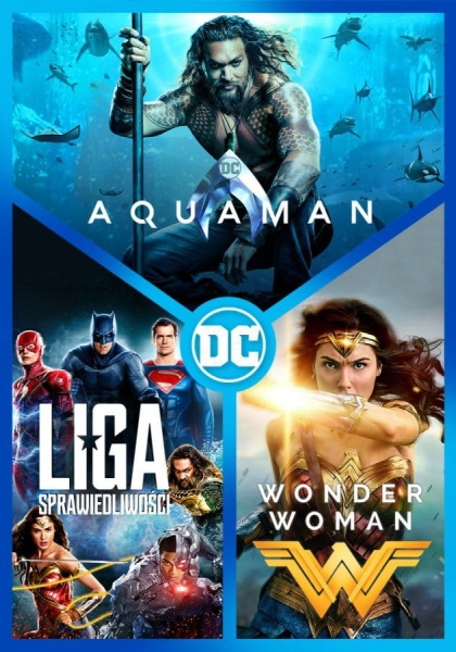 PAKIET AQUAMAN LIGA SPRAWIEDLIWOŚCI WONDER WOMAN DVD