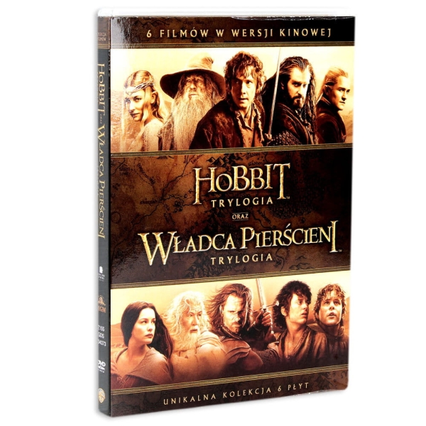 PAKIET ŚRÓDZIEMIE TRYLOGIA HOBBIT TRYLOGIA WŁADCA DVD